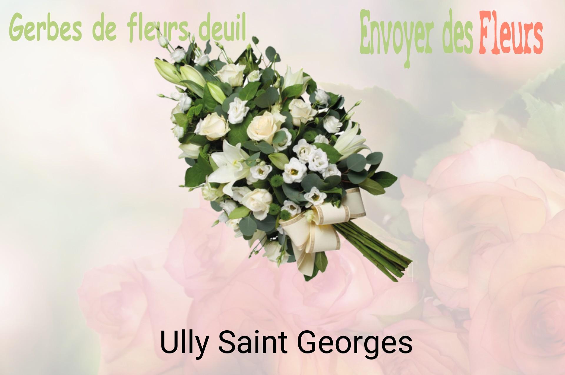 Gerbe de fleurs de deuil livrée à Ully-Saint-Georges
